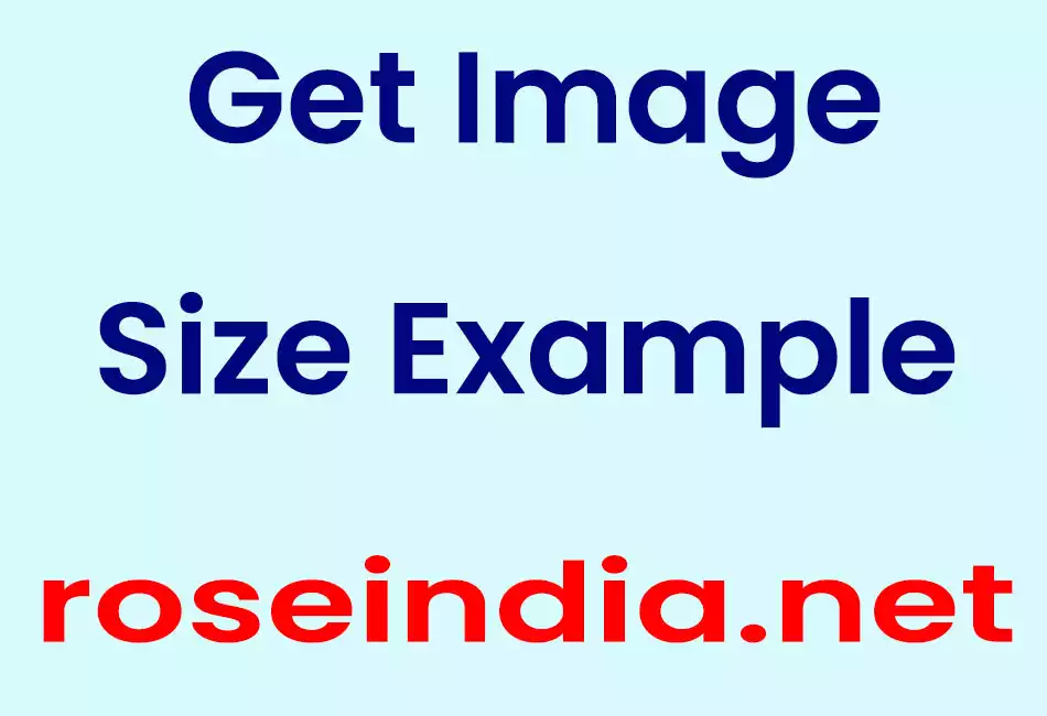 Get Image Size Example