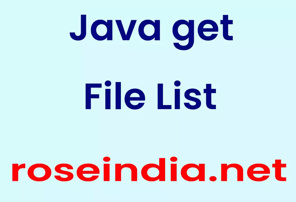 Java get File List