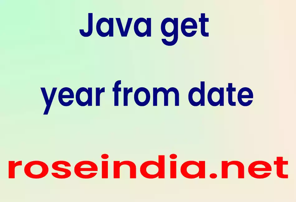 Java get year from date