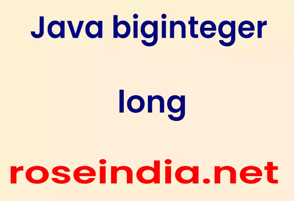 Java BigInteger long