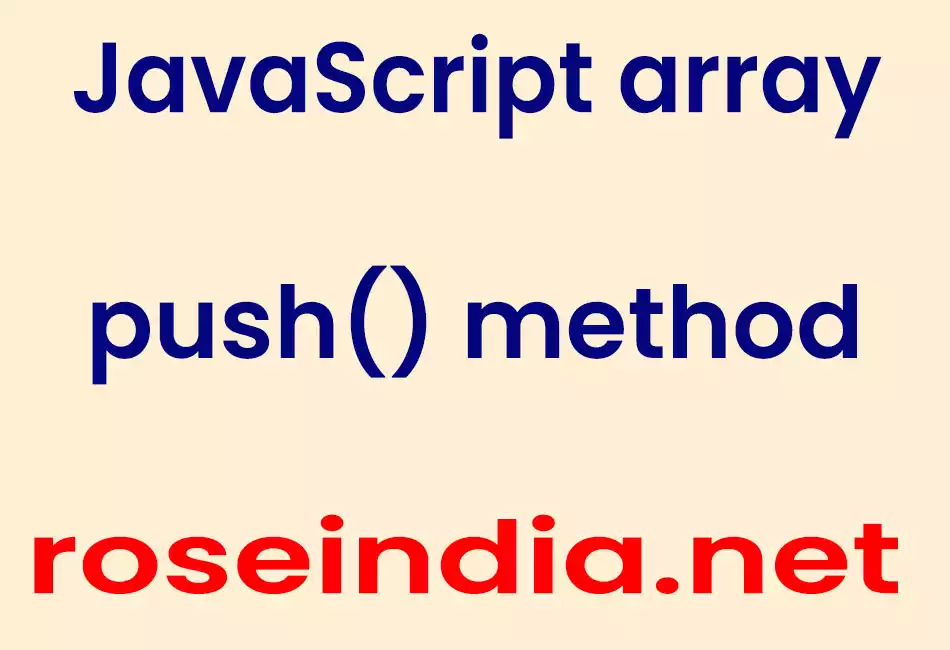 JavaScript array push() method