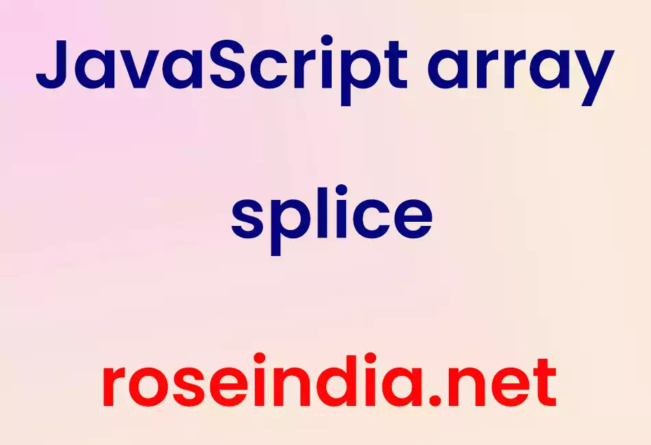 JavaScript array splice