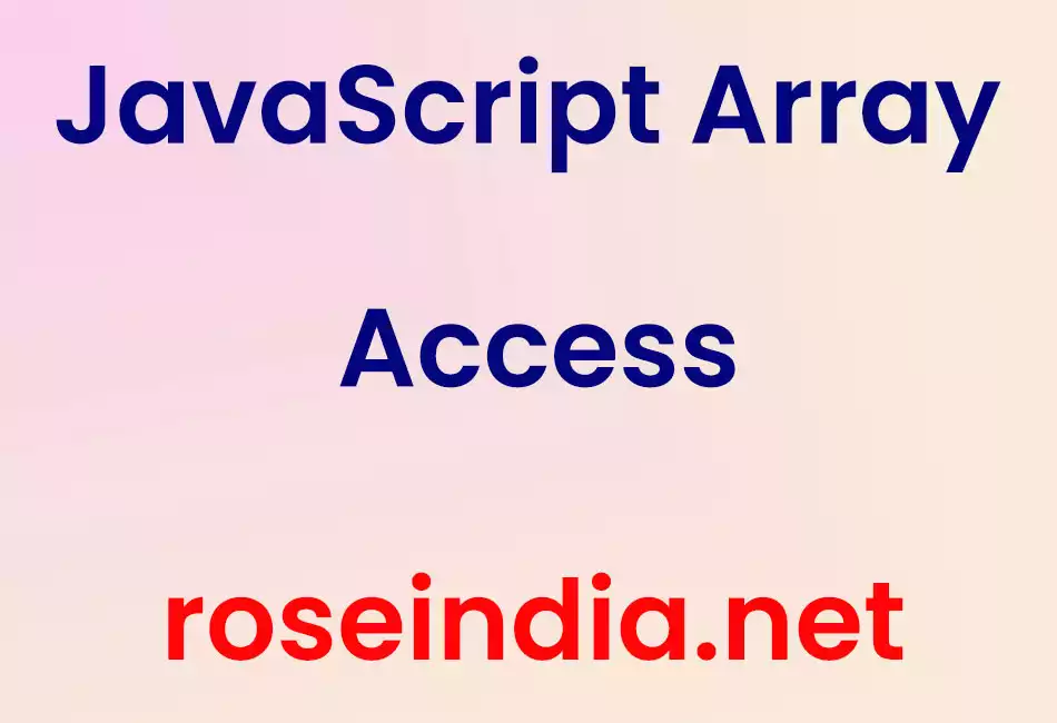 JavaScript Array Access