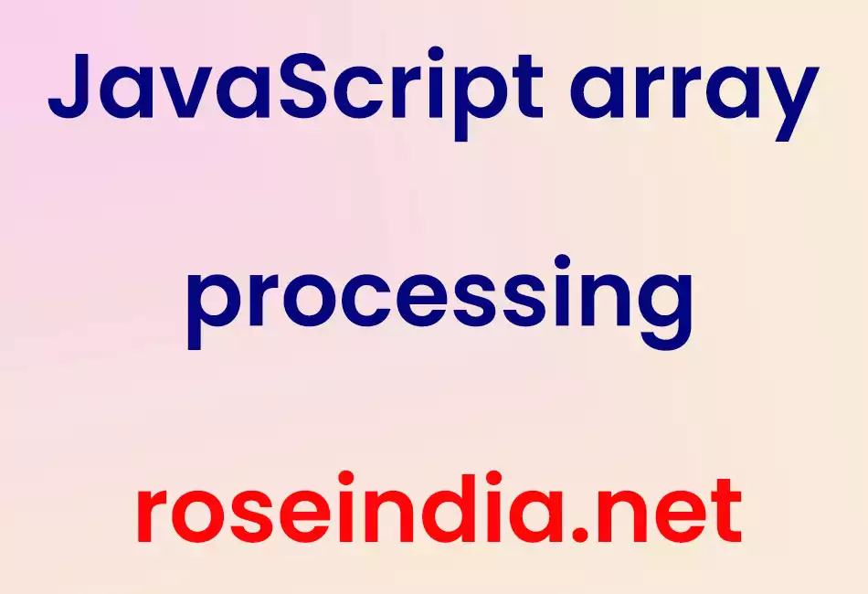 JavaScript array processing