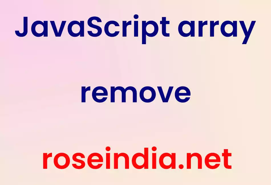 JavaScript array remove