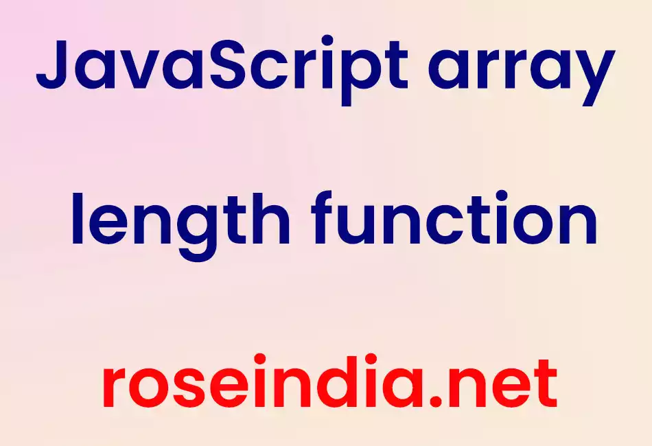 JavaScript array length function