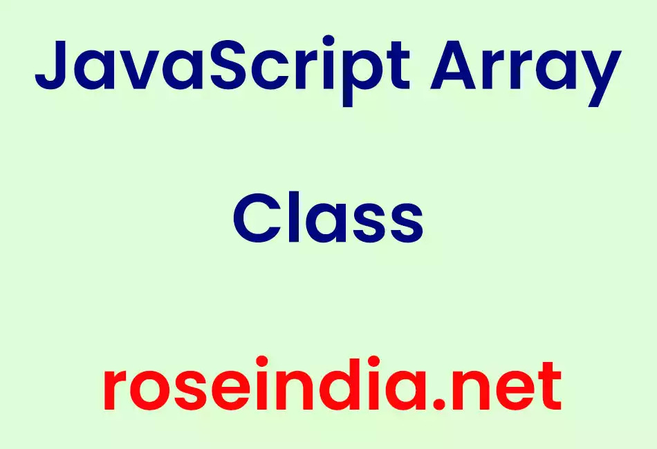 JavaScript Array Class