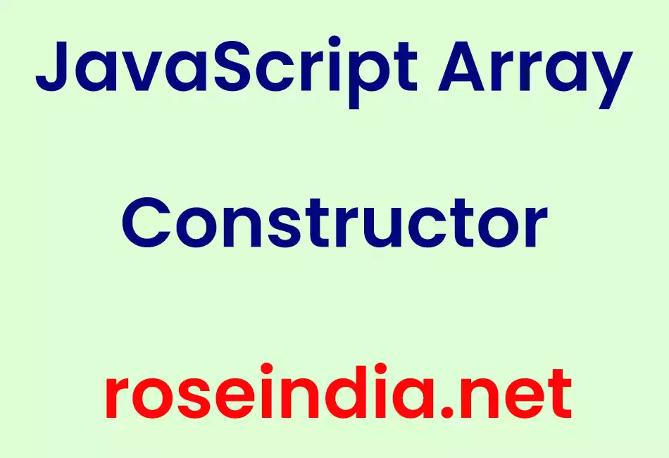 JavaScript Array Constructor