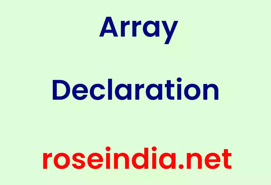 Array Declaration