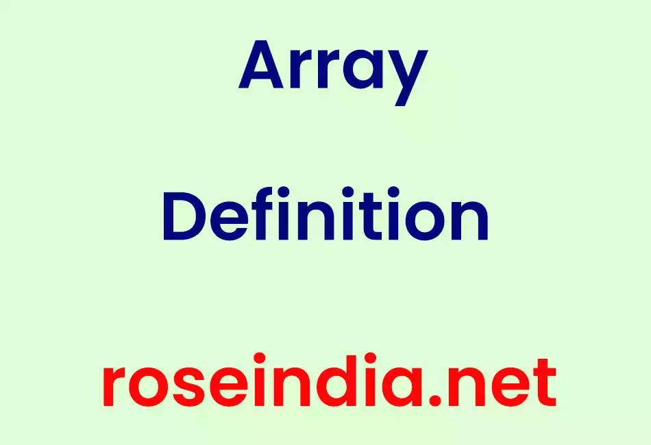 Array Definition