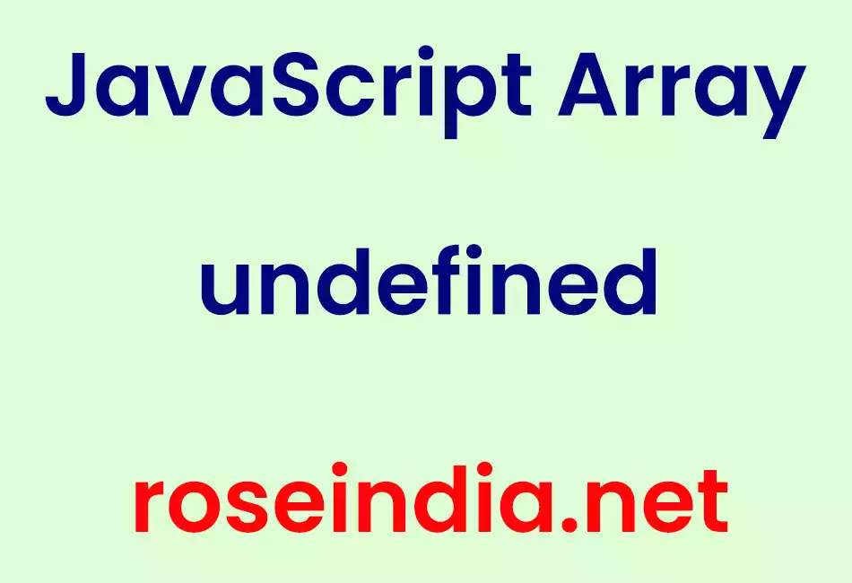 JavaScript Array undefined