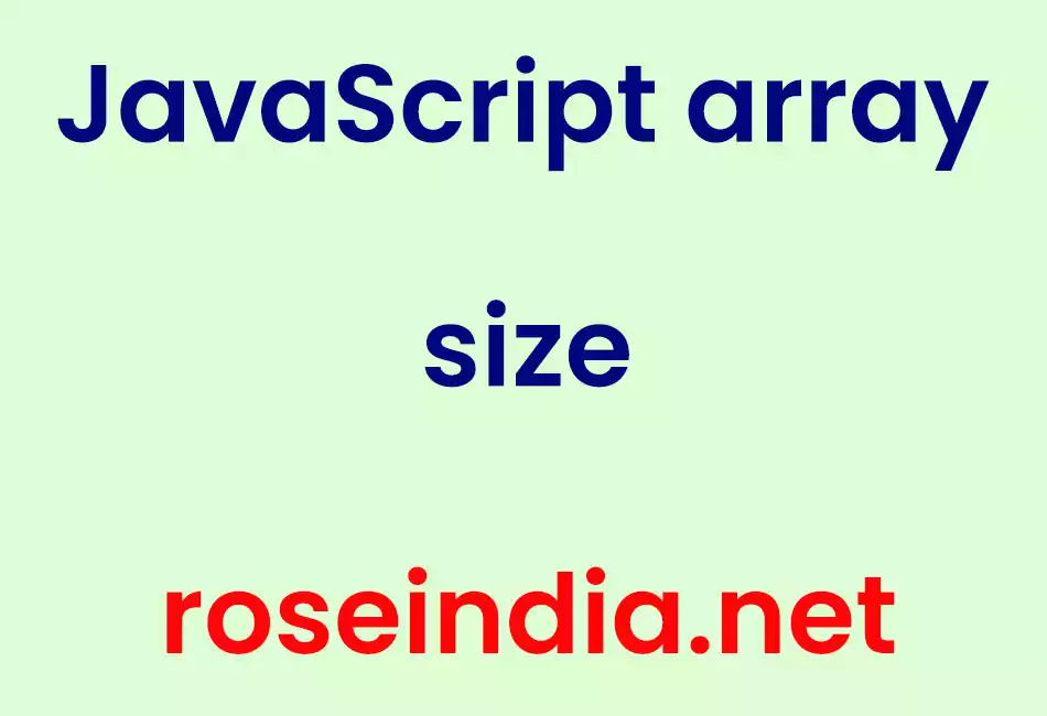 JavaScript array size