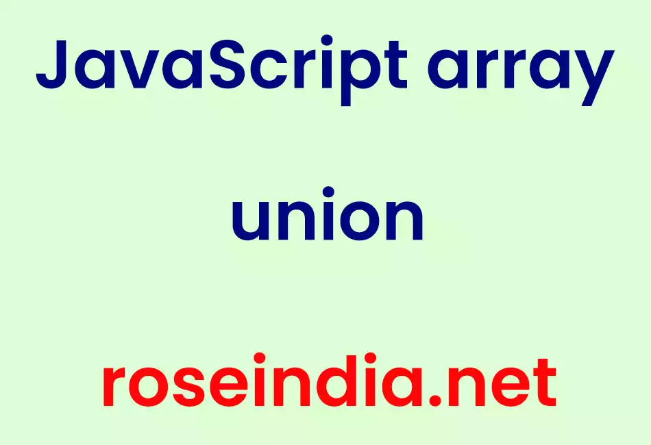 JavaScript array union
