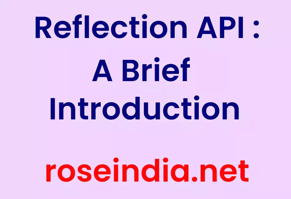 Reflection API : A Brief Introduction