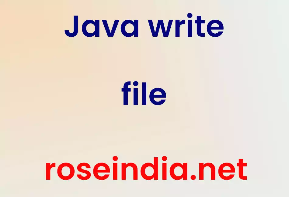 Java write file