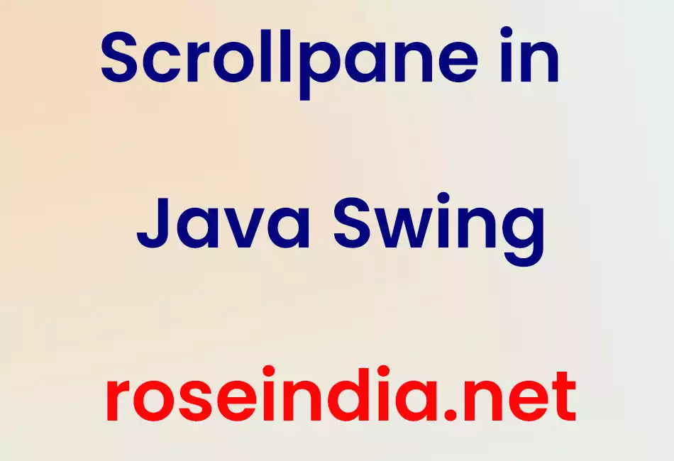 Scrollpane in Java Swing