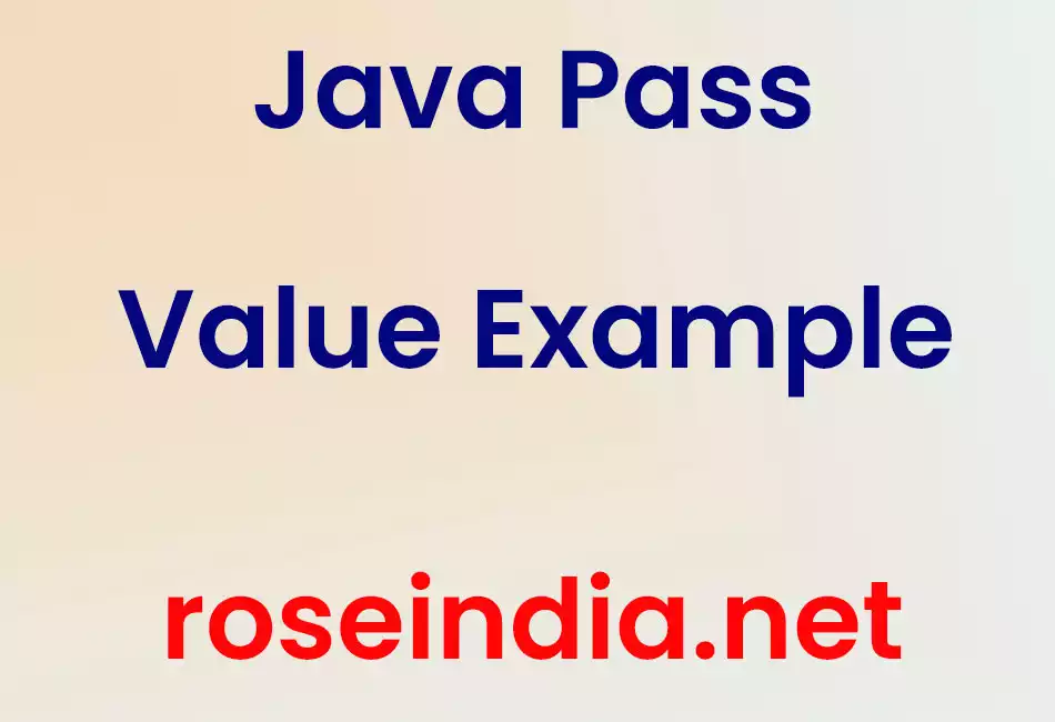 Java Pass Value Example