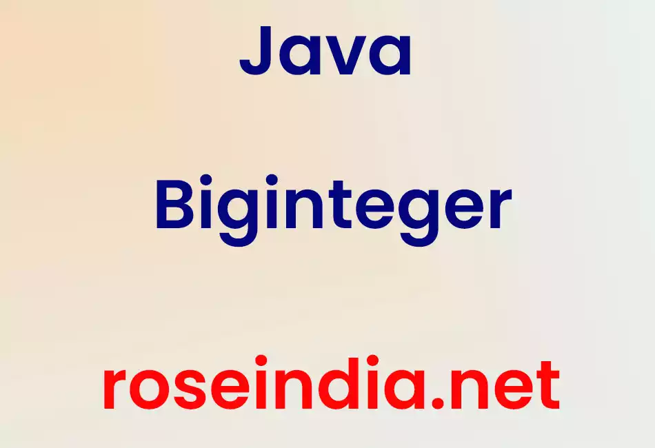 Java Biginteger
