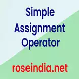 Simple Assignment Operator