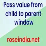 Pass value from child to parent window