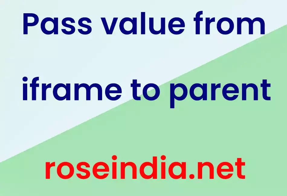 Pass value from iframe to parent
