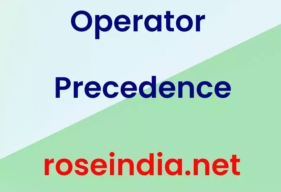 Operator Precedence