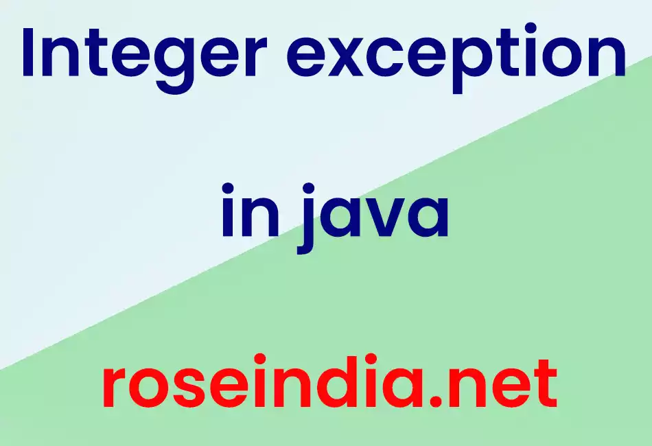 Integer exception in java