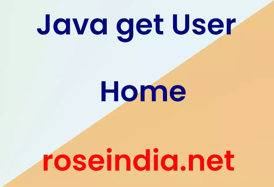 Java get User Home