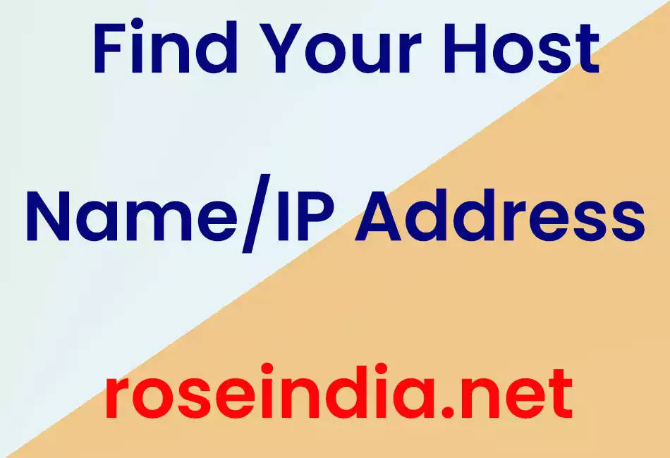 Find Your Host Name/IP Address