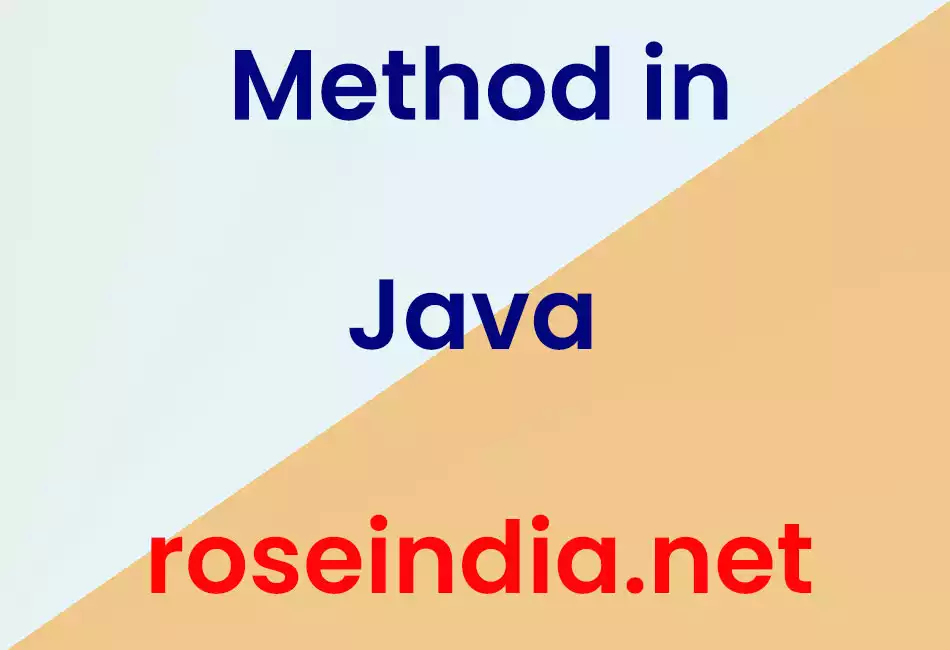 Method in Java