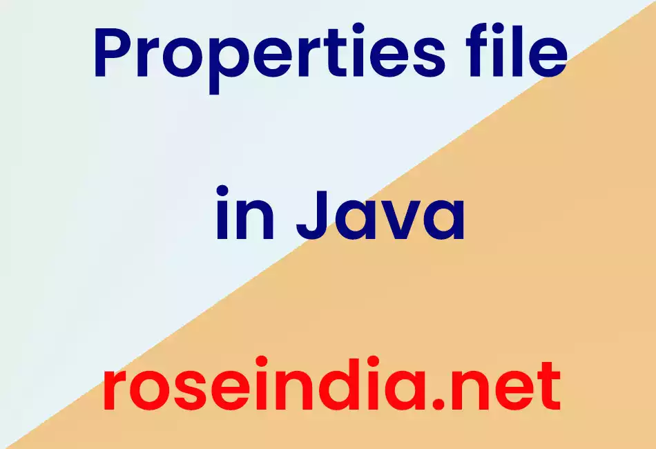 Properties file in Java