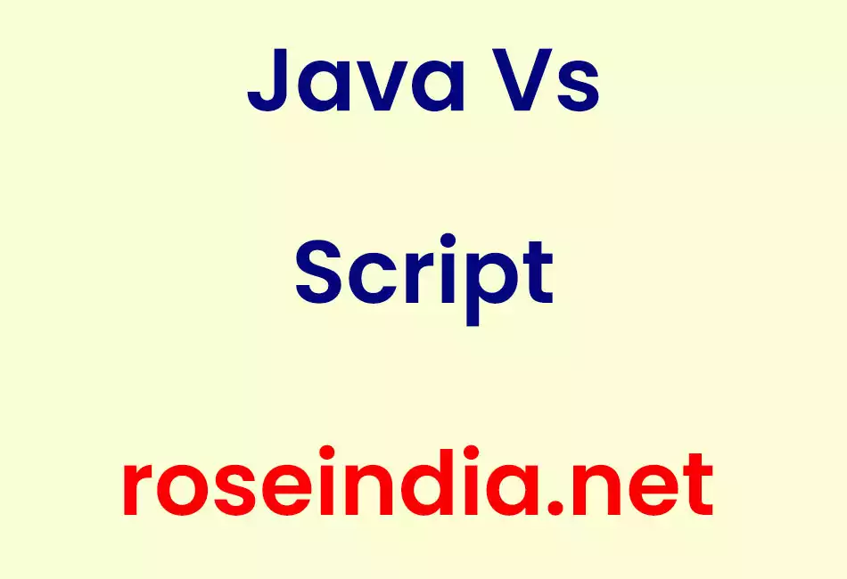 Java Vs Script