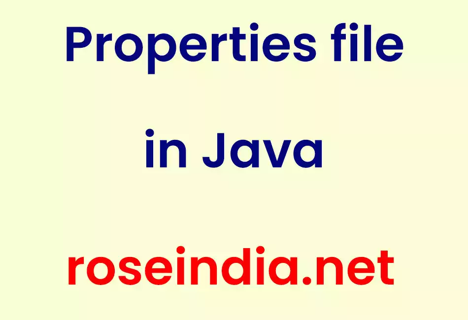 Properties file in Java