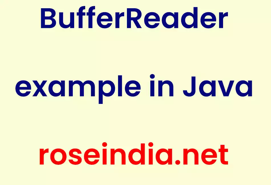 BufferReader example in Java