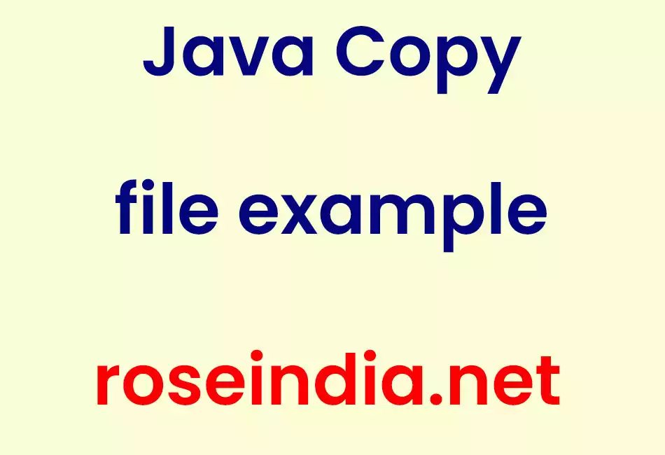 Java Copy file example