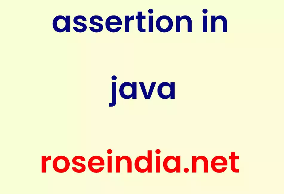 assertion in java