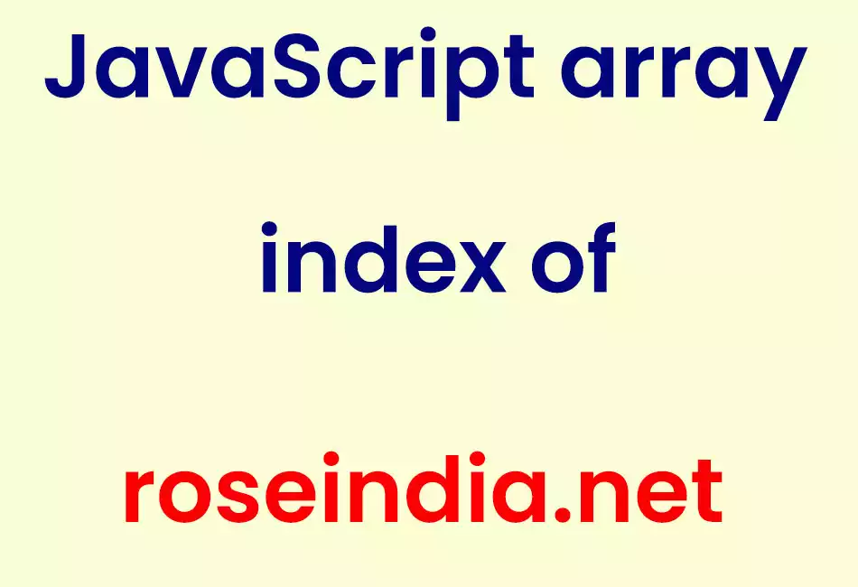 JavaScript array index of