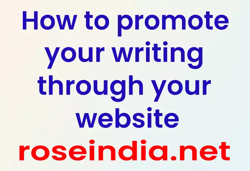 How to promote your writing through your website