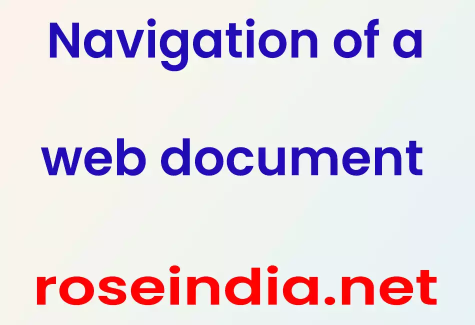 Navigation of a web document