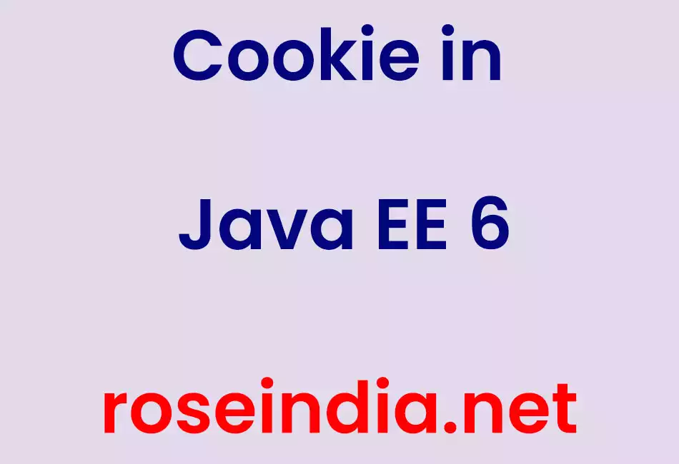 Cookie in Java EE 6