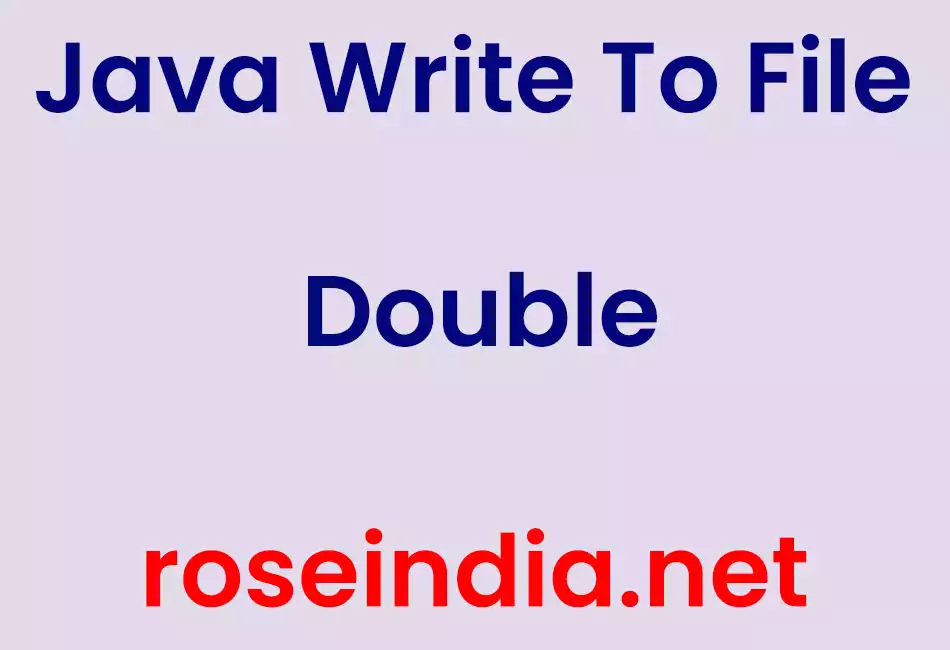 Java Write To File Double