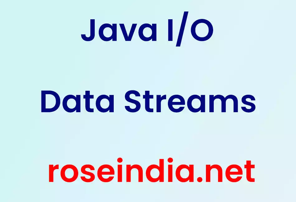 Java I/O Data Streams