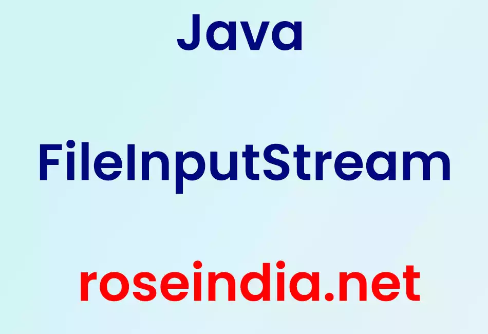 Java FileInputStream