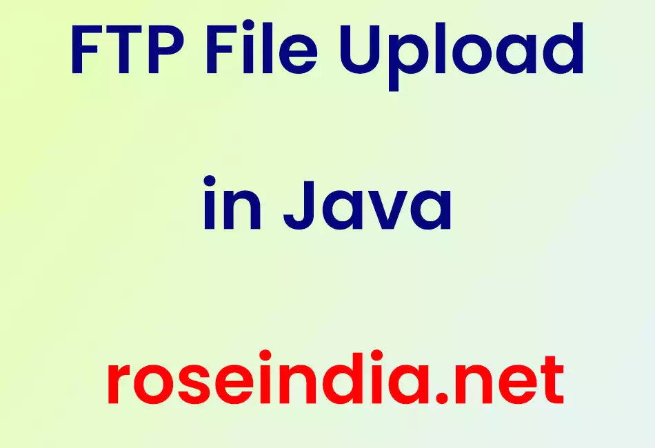 FTP File Upload in Java