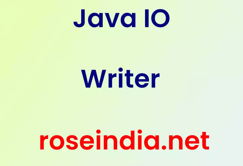 Java IO Writer
