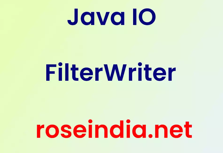 Java IO FilterWriter