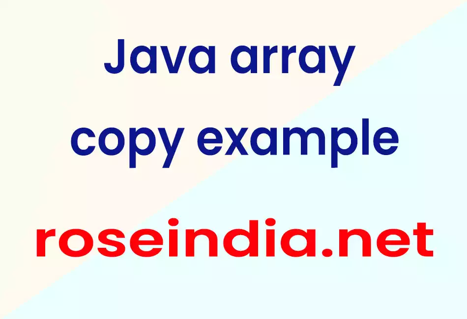 Java array copy example