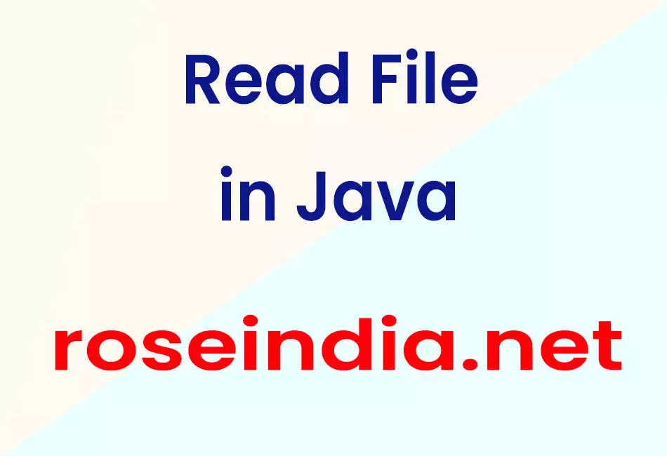 Read File in Java
