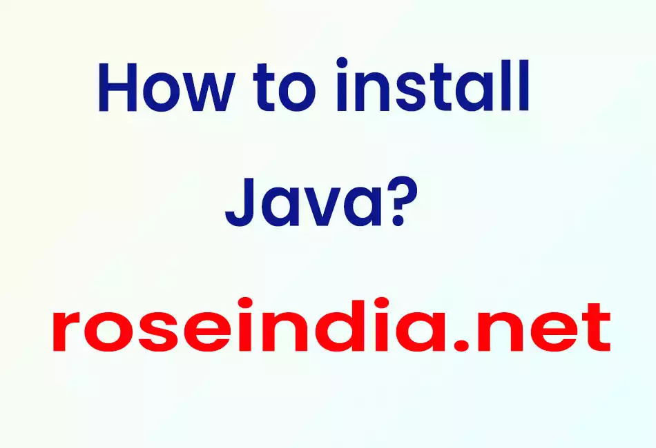 How to install Java?