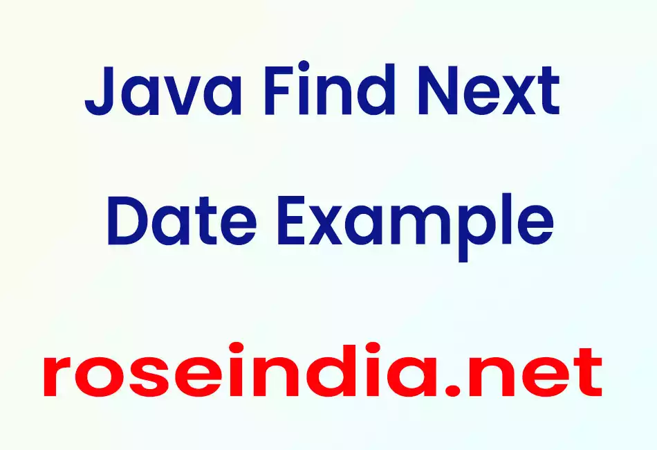 Java Find Next Date Example
